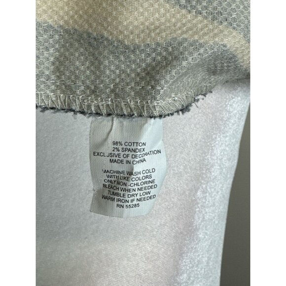 Express Zebra Print Short Sleeve top Jacket L Black Beige Lightweight Womens - Picture 8 of 8